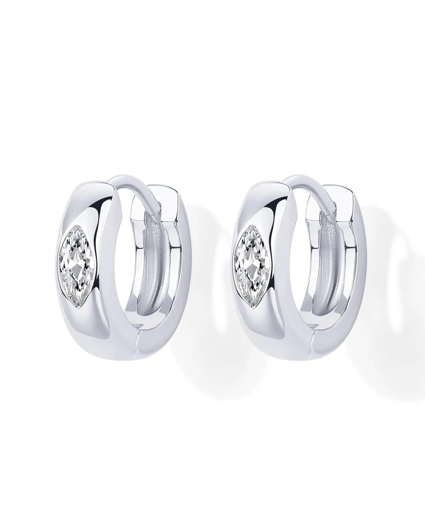 Brincos Argola Marquise Huggie