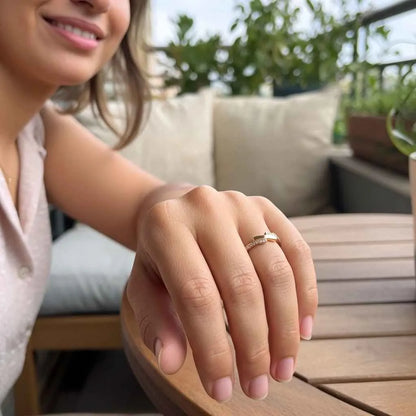 Anel Design Artístico com Zircônia