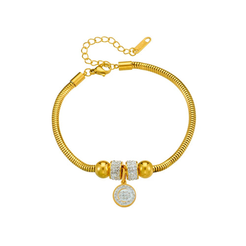 Pulseira Charme Redondo com Strass