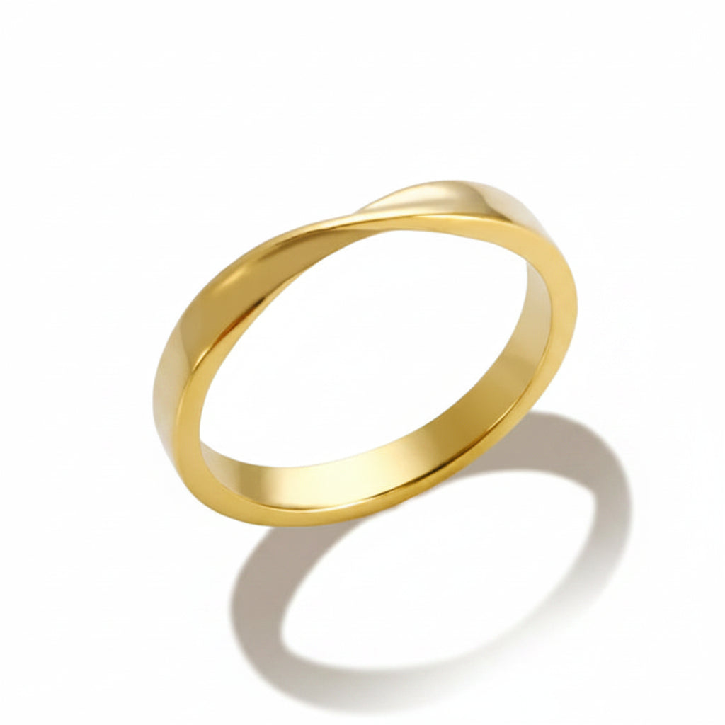 Anel Dourado Essência Serena