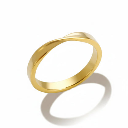 Anel Dourado Essência Serena