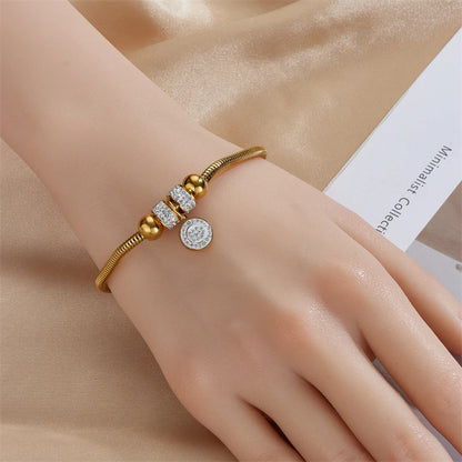 Pulseira Charme Redondo com Strass