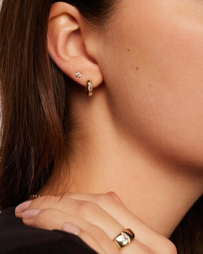 Brincos Argola Marquise Huggie