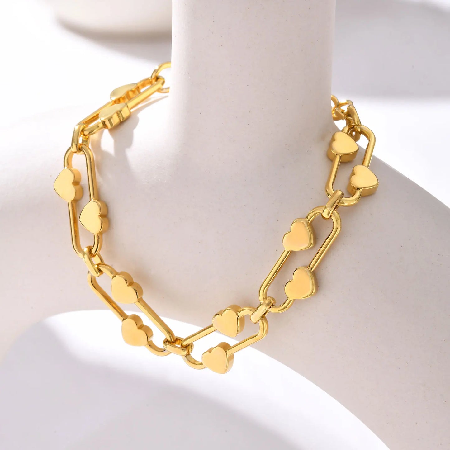 Pulseira Coração Dourado