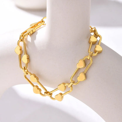 Pulseira Coração Dourado