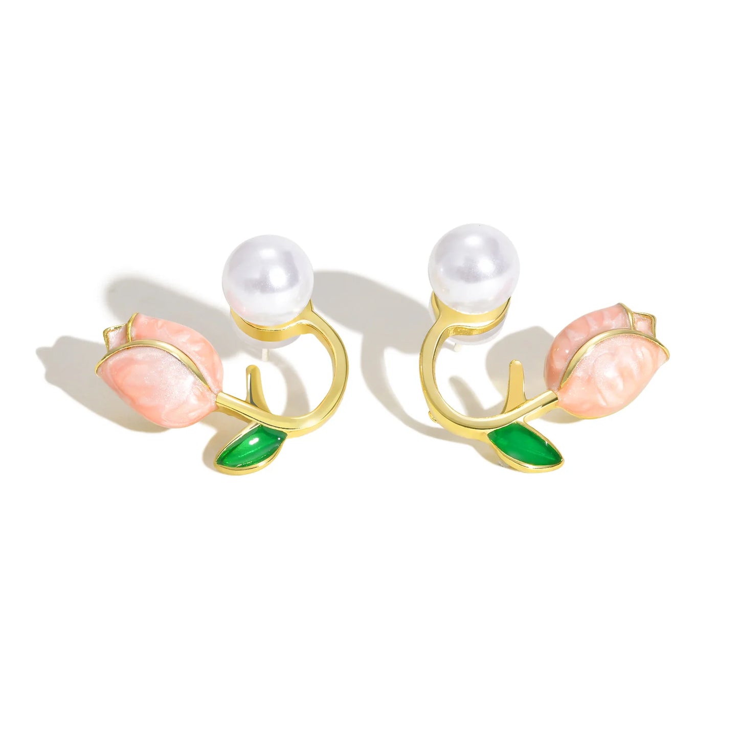 Brincos Tulipa com Pérola