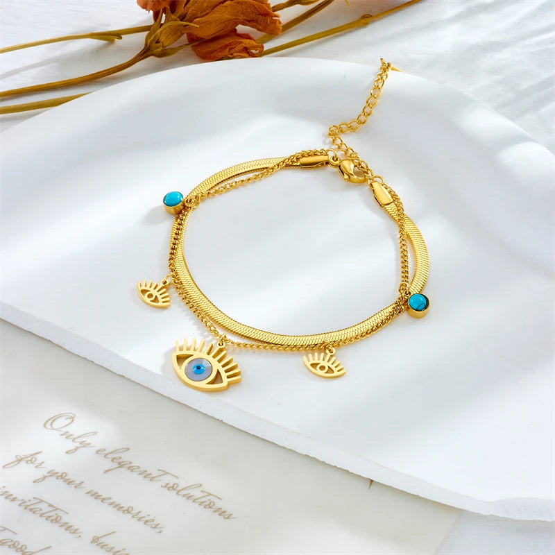 Pulseira Multicamadas Olho da Sorte