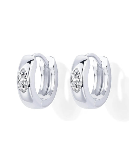 Brincos Argola Marquise Huggie