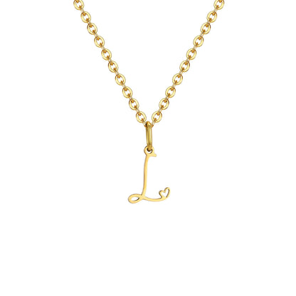 Colar Pingente Inicial Atemporal