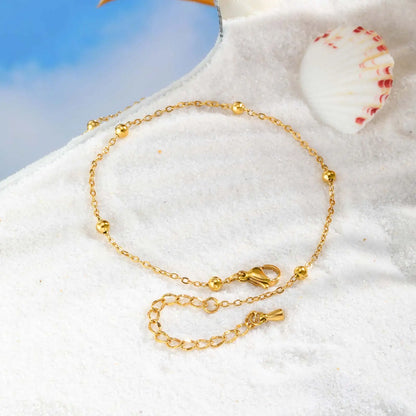 Tornozeleira com Contas - Estilo Minimalista