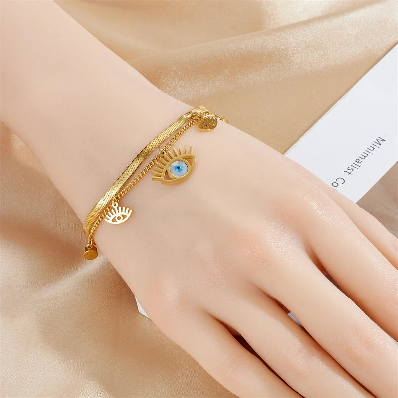 Pulseira Multicamadas Olho da Sorte