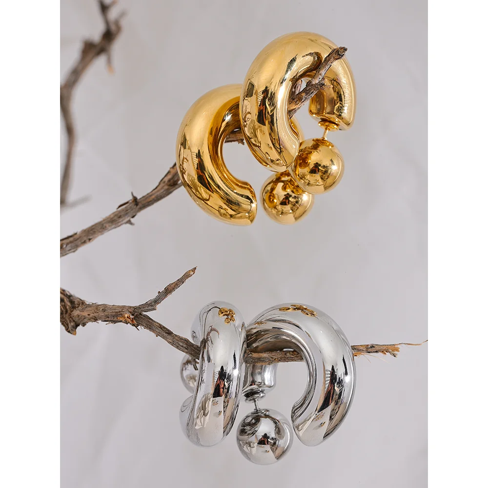 Brinco Argola Dourada Bold Elegante