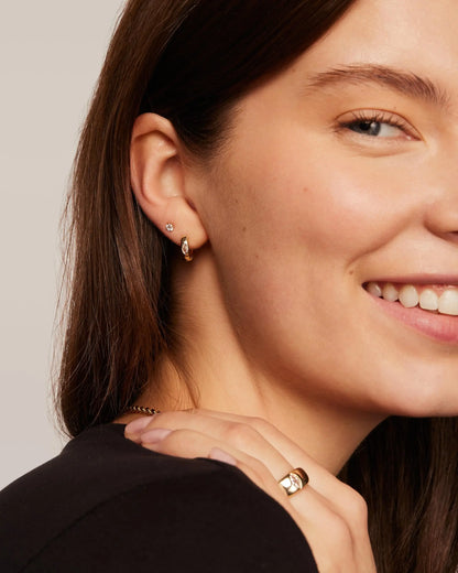 Brincos Argola Marquise Huggie