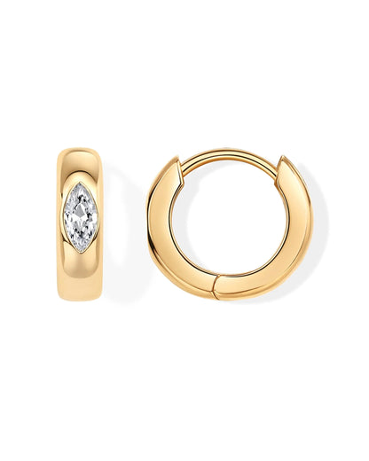 Brincos Argola Marquise Huggie