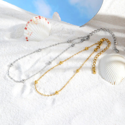 Tornozeleira com Contas - Estilo Minimalista