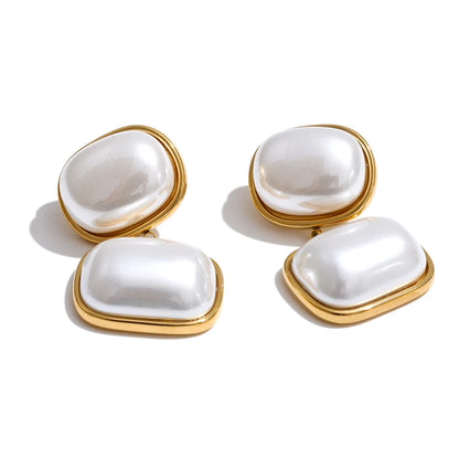 Brinco Pêndulo Pérola Barroca Dourado