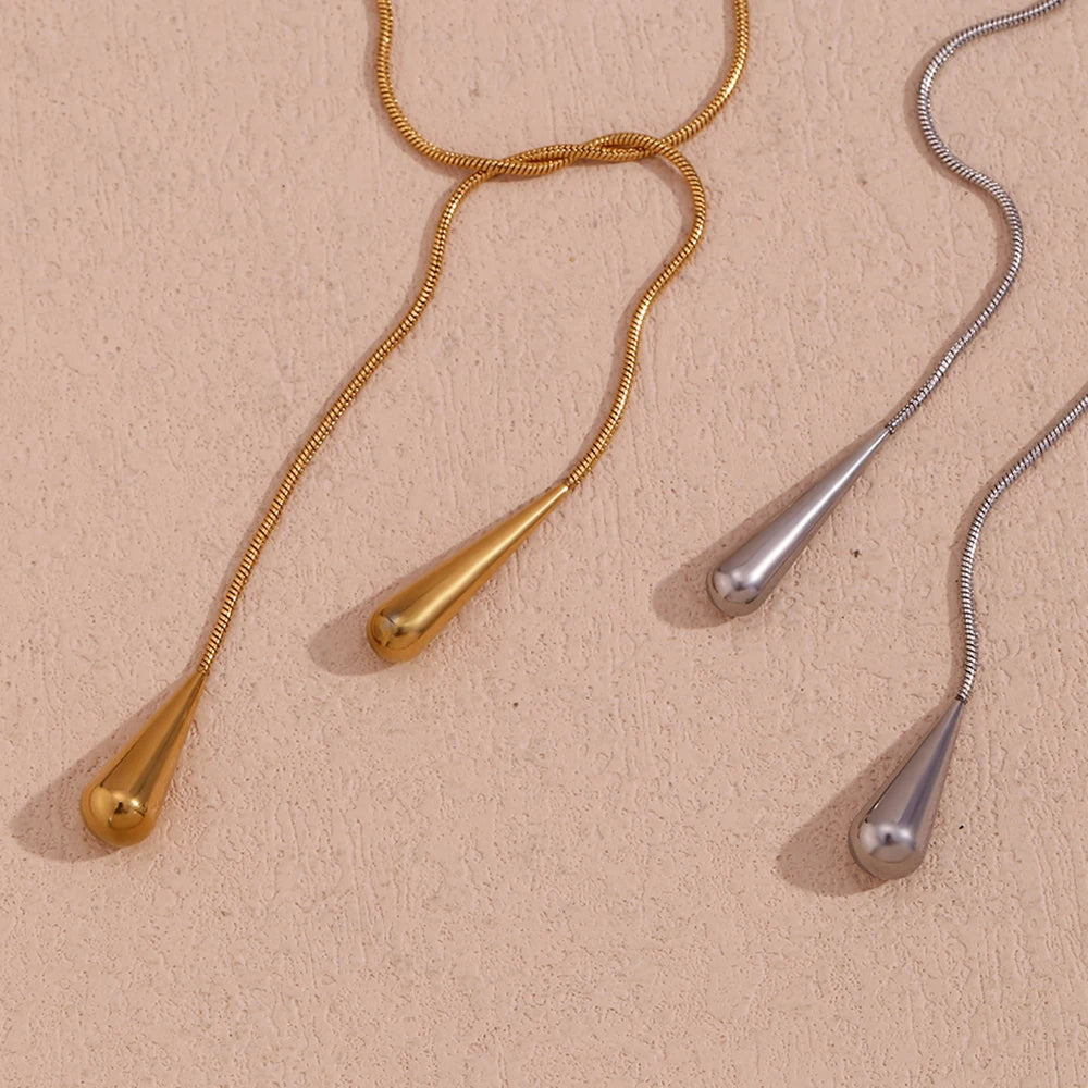 Colar Gota Dupla Estilo Cobra