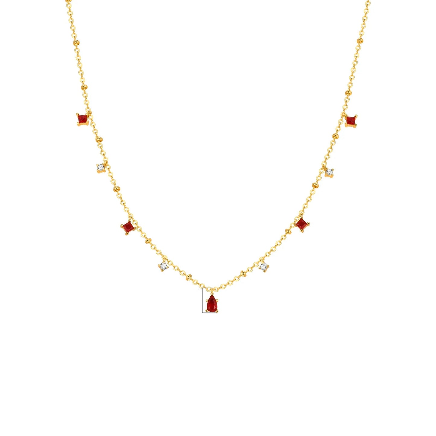 Colar Dourado com Pedras Brilhantes