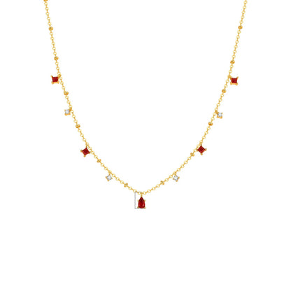 Colar Dourado com Pedras Brilhantes