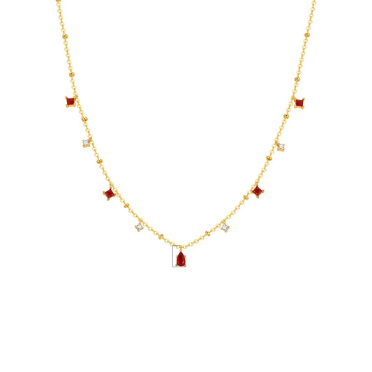 Colar Dourado com Pedras Brilhantes