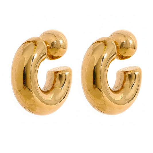 Brincos Argola Dourada Bold Elegante
