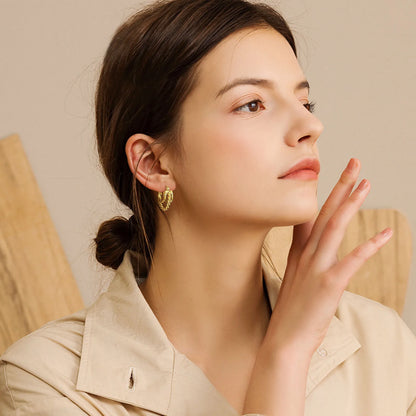 Brincos Argola Banhados a Ouro - Estilo Moderno