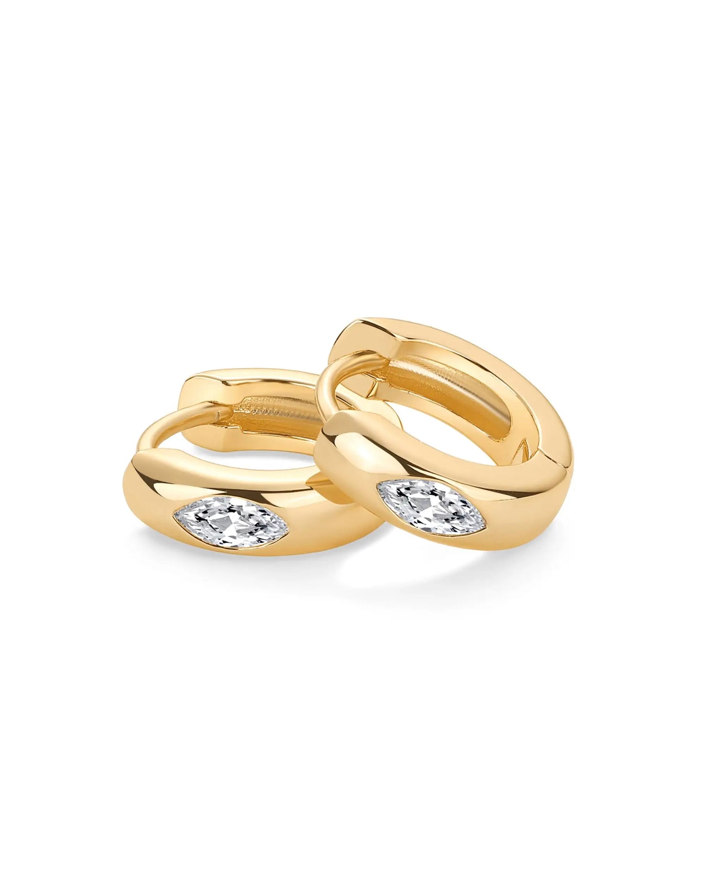 Brincos Argola Marquise Huggie