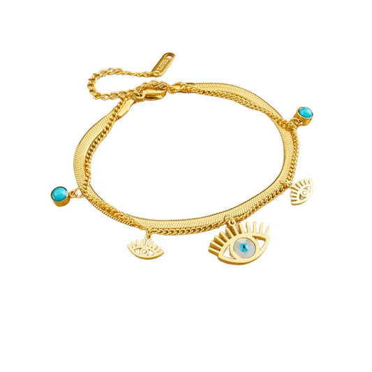 Pulseira Multicamadas Olho da Sorte
