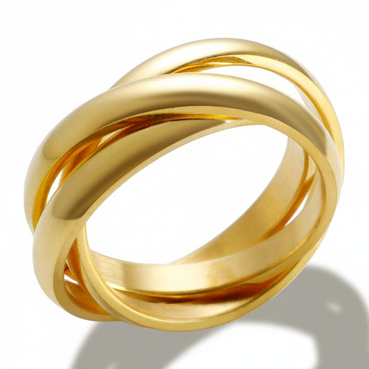 Anel Dourado Laços Nobres