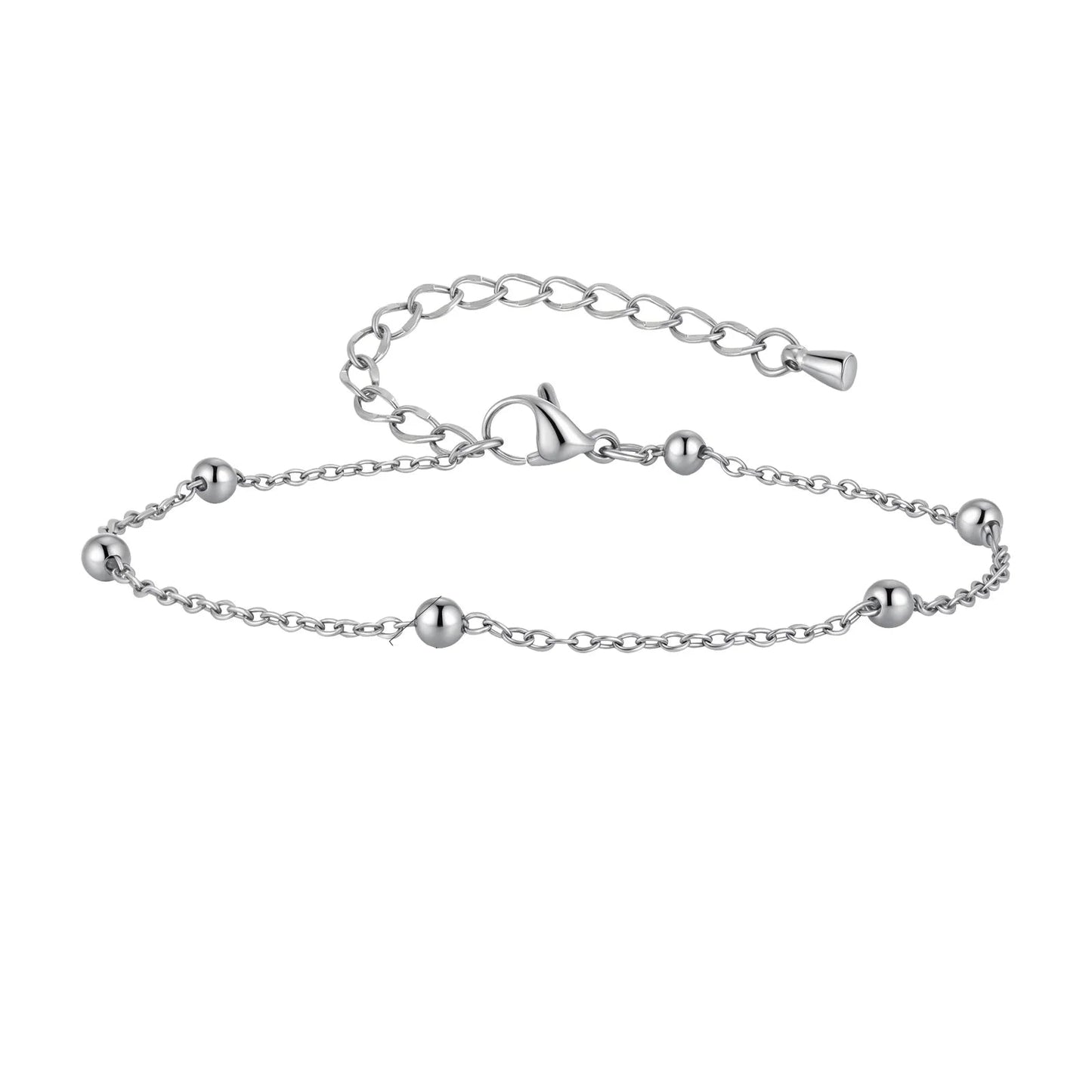 Tornozeleira com Contas - Estilo Minimalista