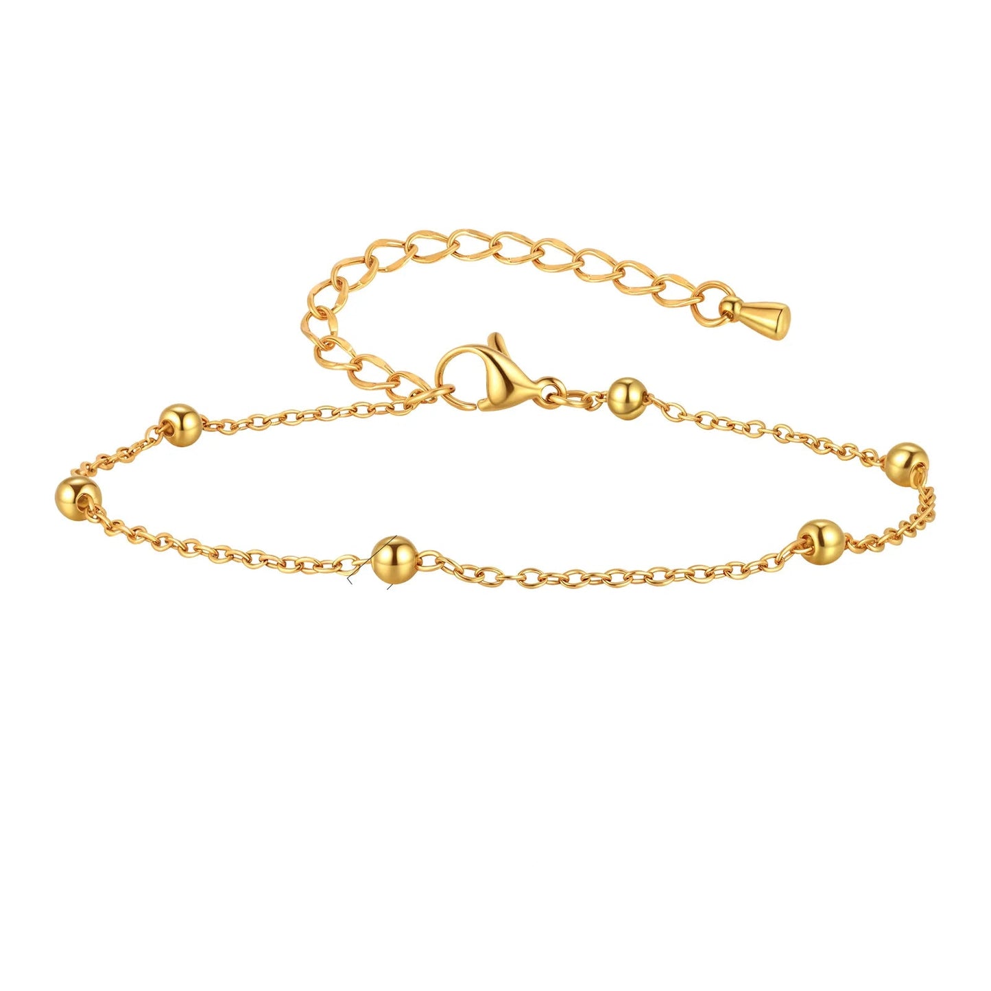 Tornozeleira com Contas - Estilo Minimalista