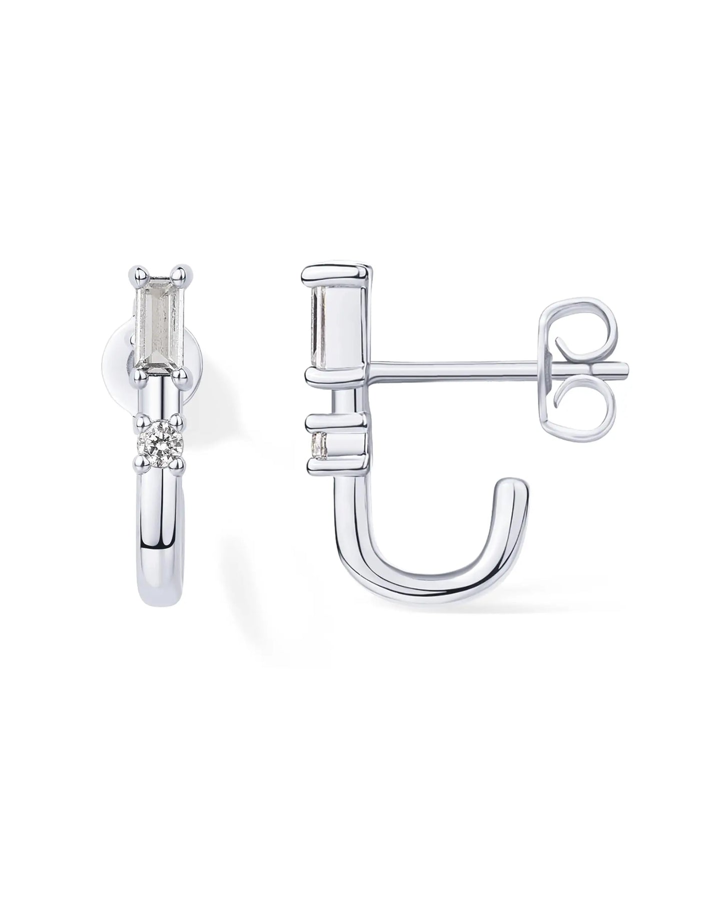 Brincos Argola Meio Huggie Elegante